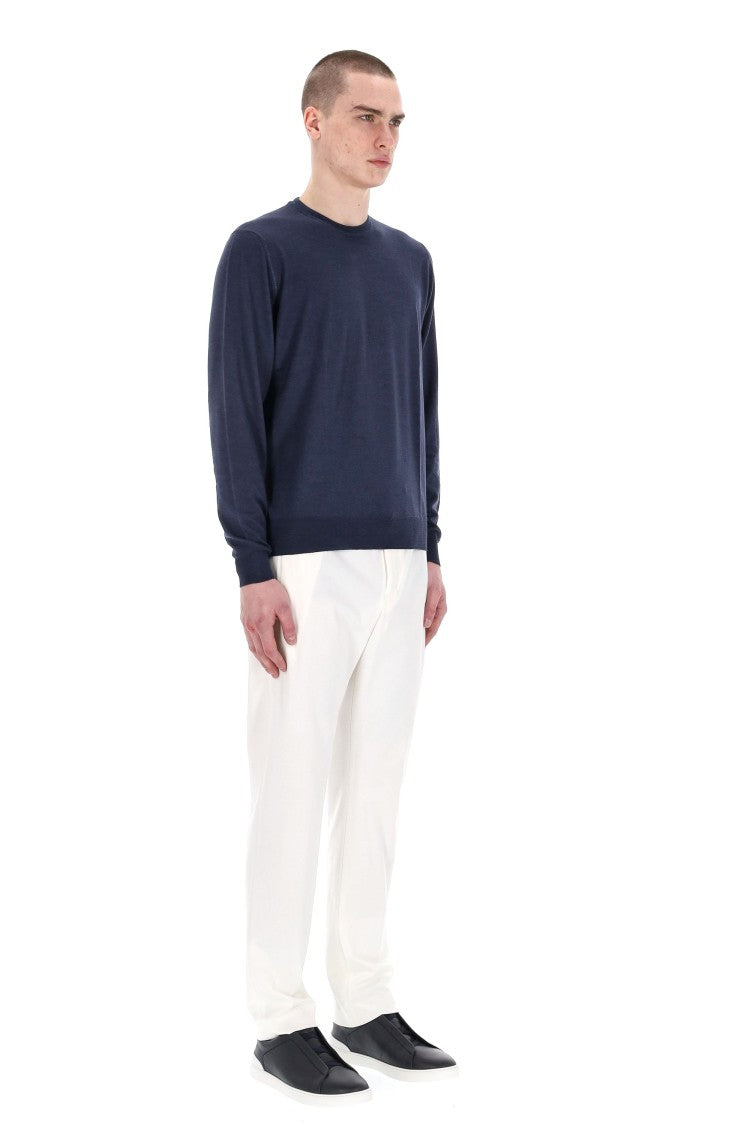 Drumohr Acquerello Super 140’S Wool Crewneck Sweater