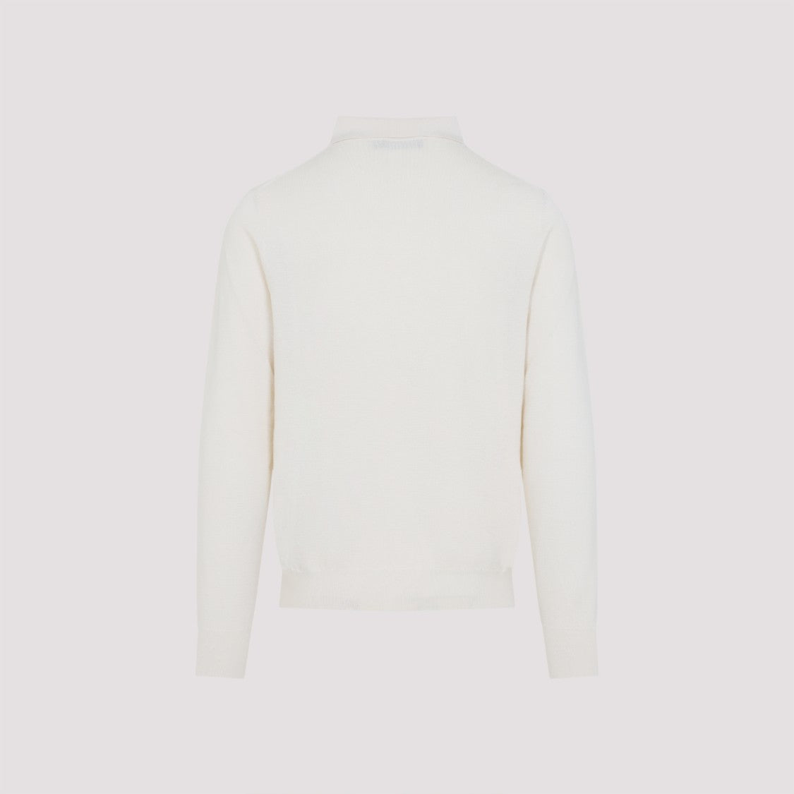 Ralph Lauren X Purple Label Long Sleeves Polo Knit In Silk-Cotton Blend