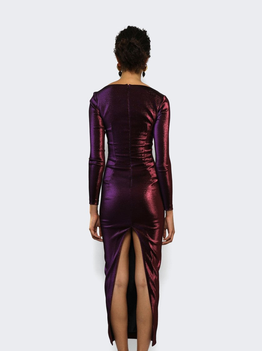 Area Rope Cup Long Sleeve Midi Dress