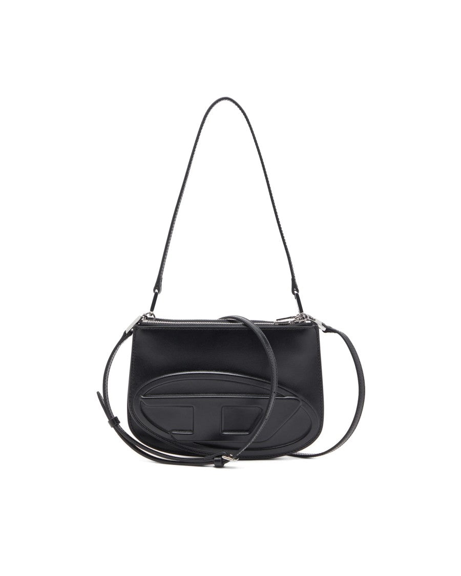 Diesel Shoulder Bag In Soft Nappa Leather With Oversized Oval D Detail