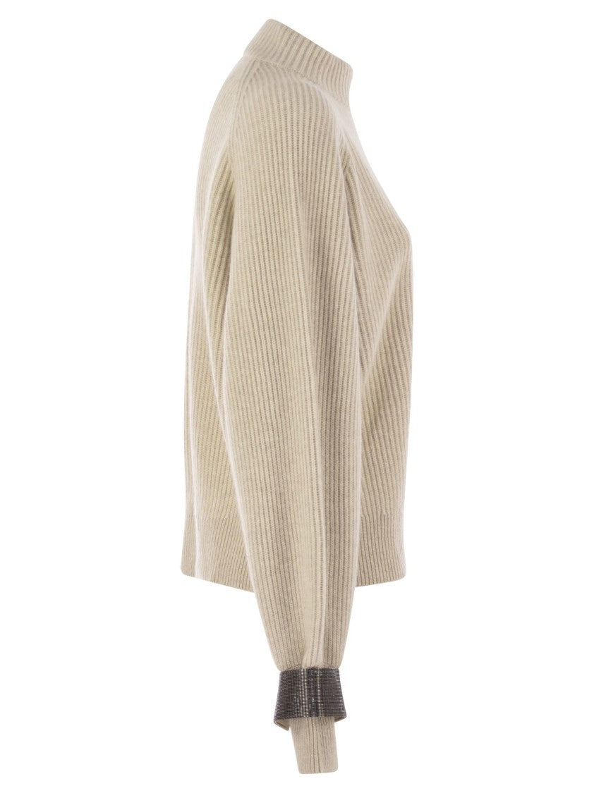 Brunello Cucinelli Cashmere Sweater With Shiny Detail