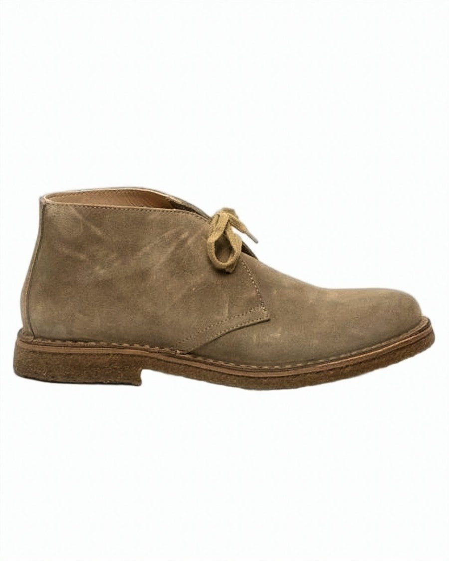 Astorflex Suede Ankle-High Loafers With Rounded Toe And Minimal Stitching