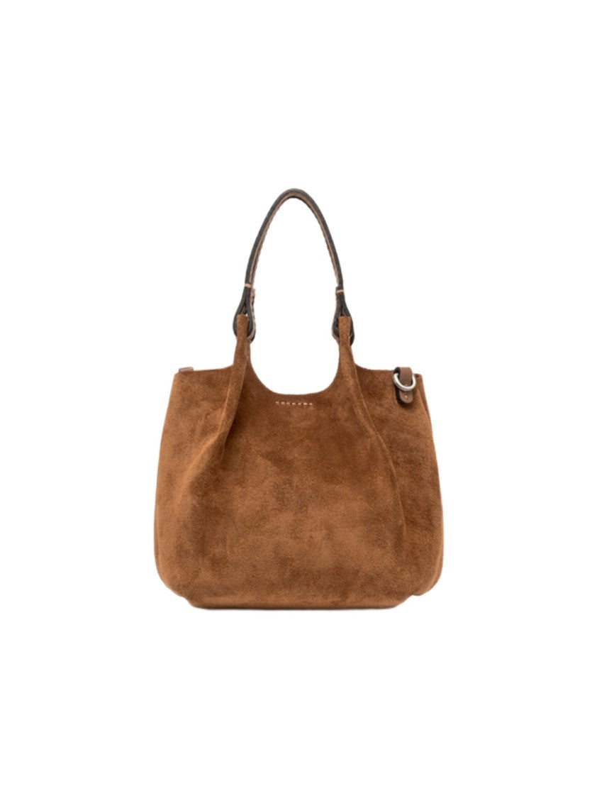 Gianni Chiarini Suede Handbag With Unique Texture And Dual Handles