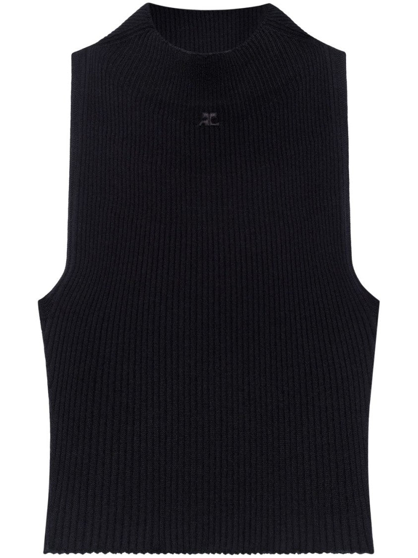 Courrèges Ribbed Knit Top