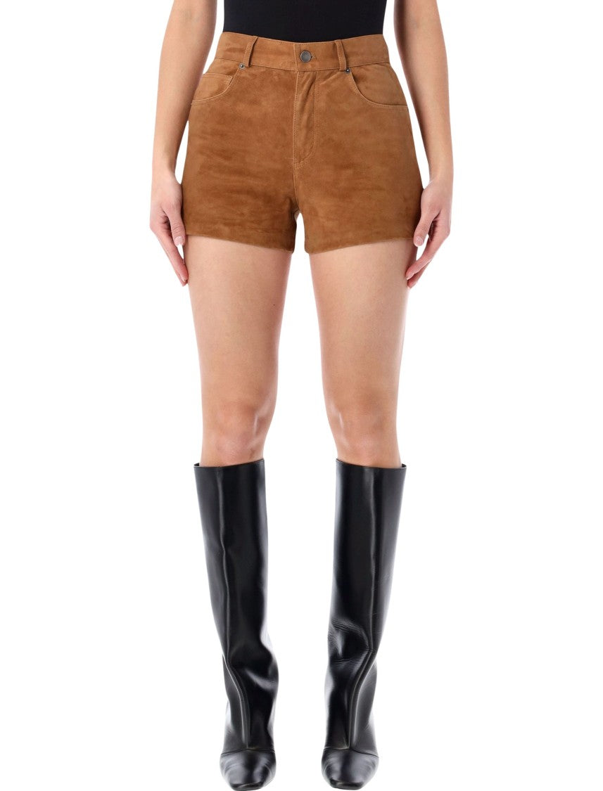 Haikure Brit High Waisted Suede Shorts