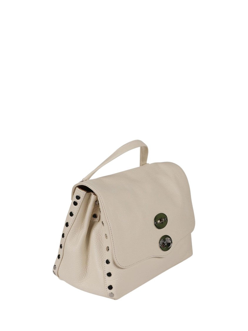 Zanellato Structured Calf Leather Handbag With Silver-Tone Hardware