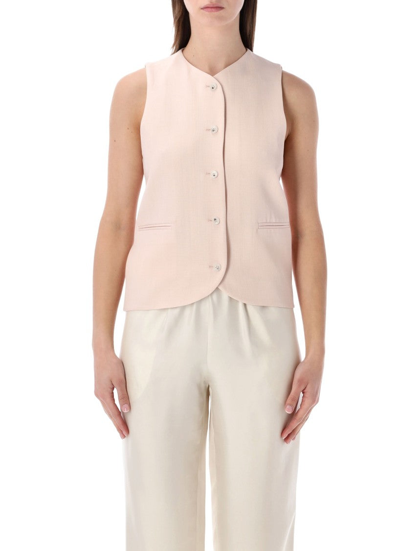 Loulou Studio Paco Tailored Structured Sleeveless Vest