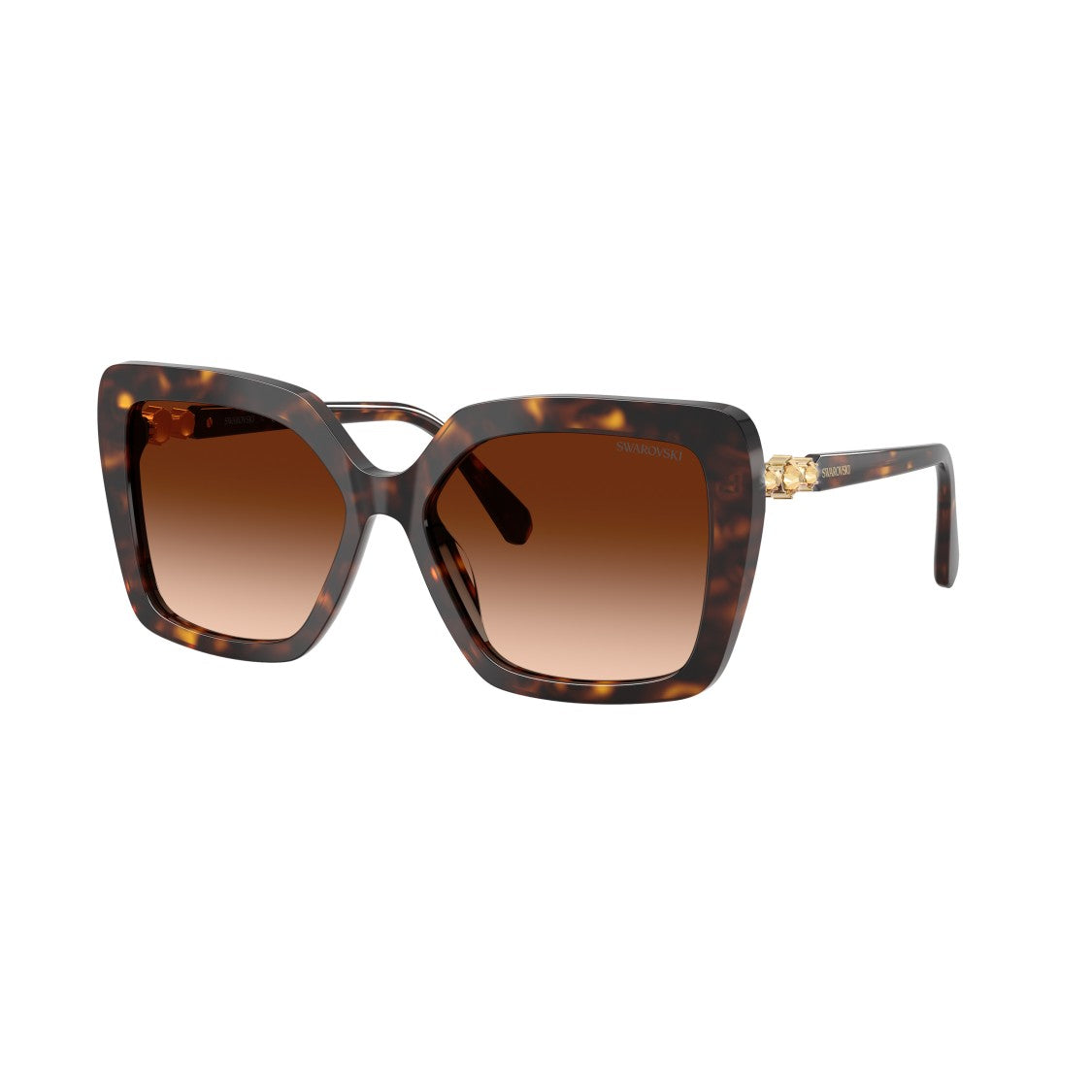 Swarovski 0Sk6049 Oversized Square Sunglasses With Tortoiseshell Pattern