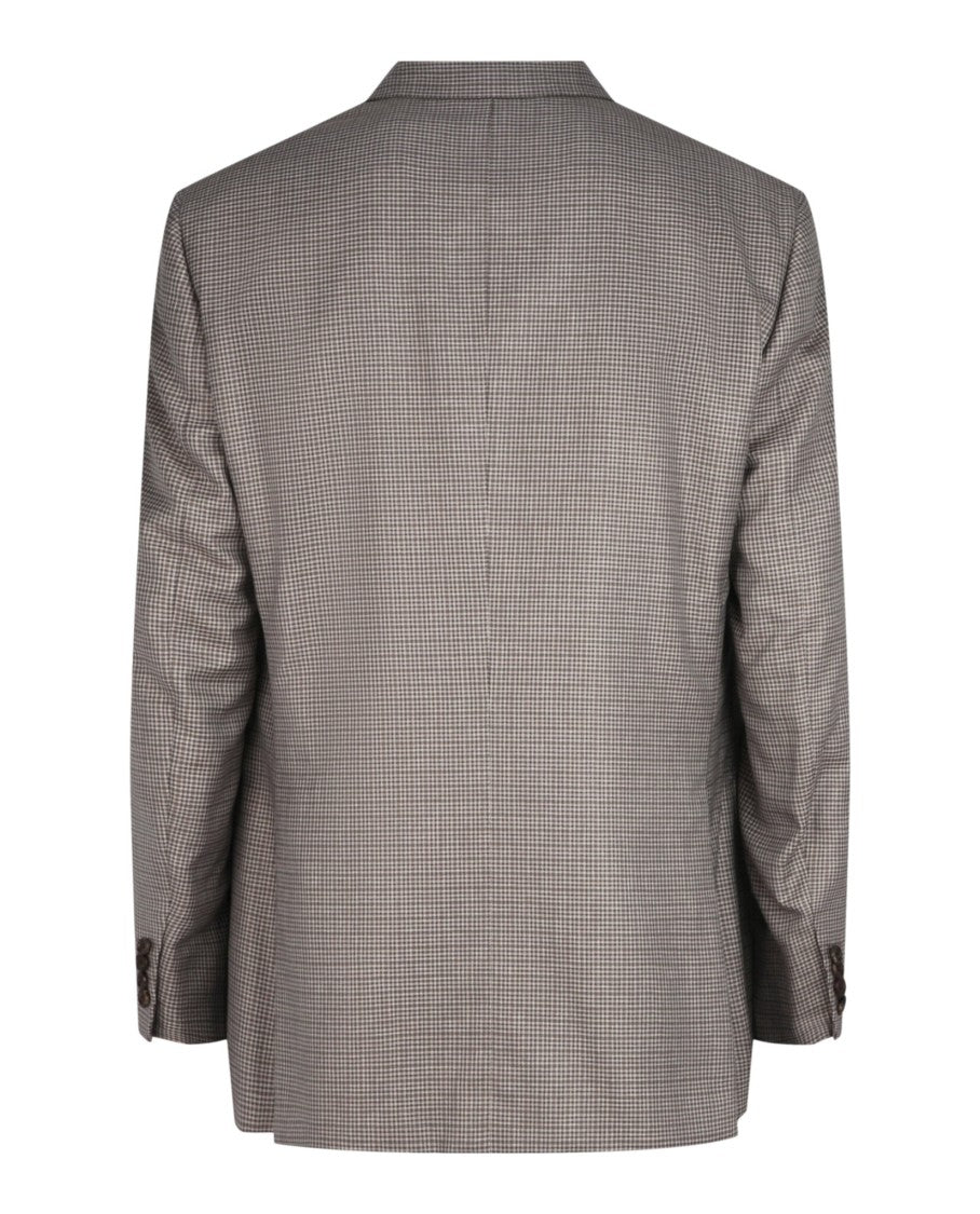 Brioni Houndstooth Single-Breasted Blazer With Notched Lapels And Tailored Fit