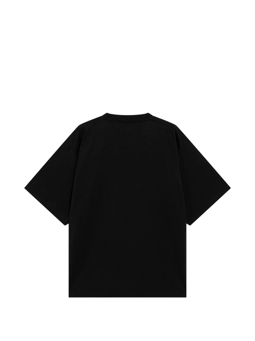 Balenciaga Boxy Black Oversized T-Shirt With Graphic Print