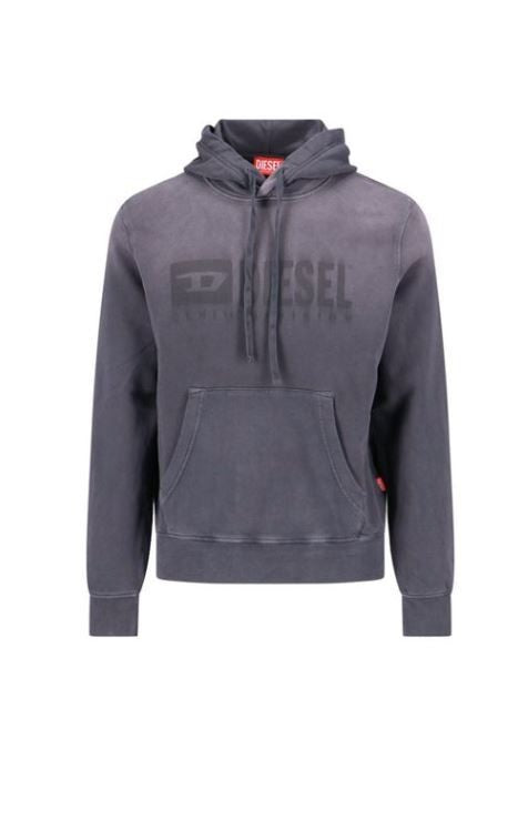 Diesel Hooded Sweatshirt With Brushed Texture And Bold Logo