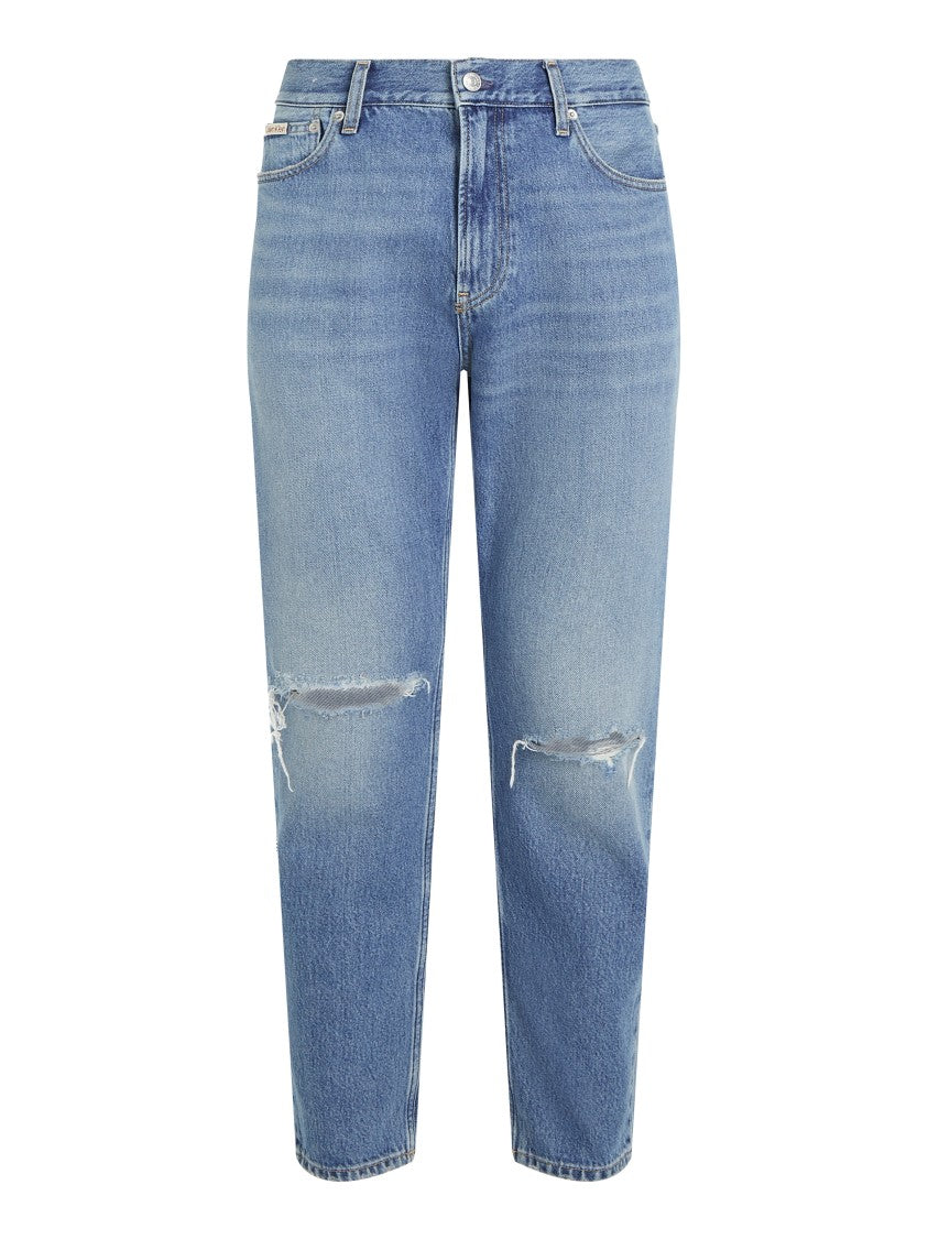 Calvin Klein High-Waisted Relaxed Fit Cotton Denim Jeans