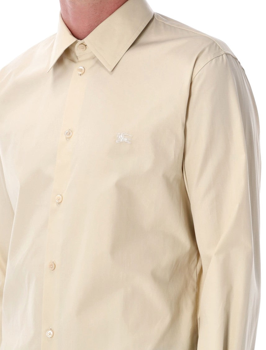 Burberry Long-Sleeve Button-Up Shirt With Pointed Collar