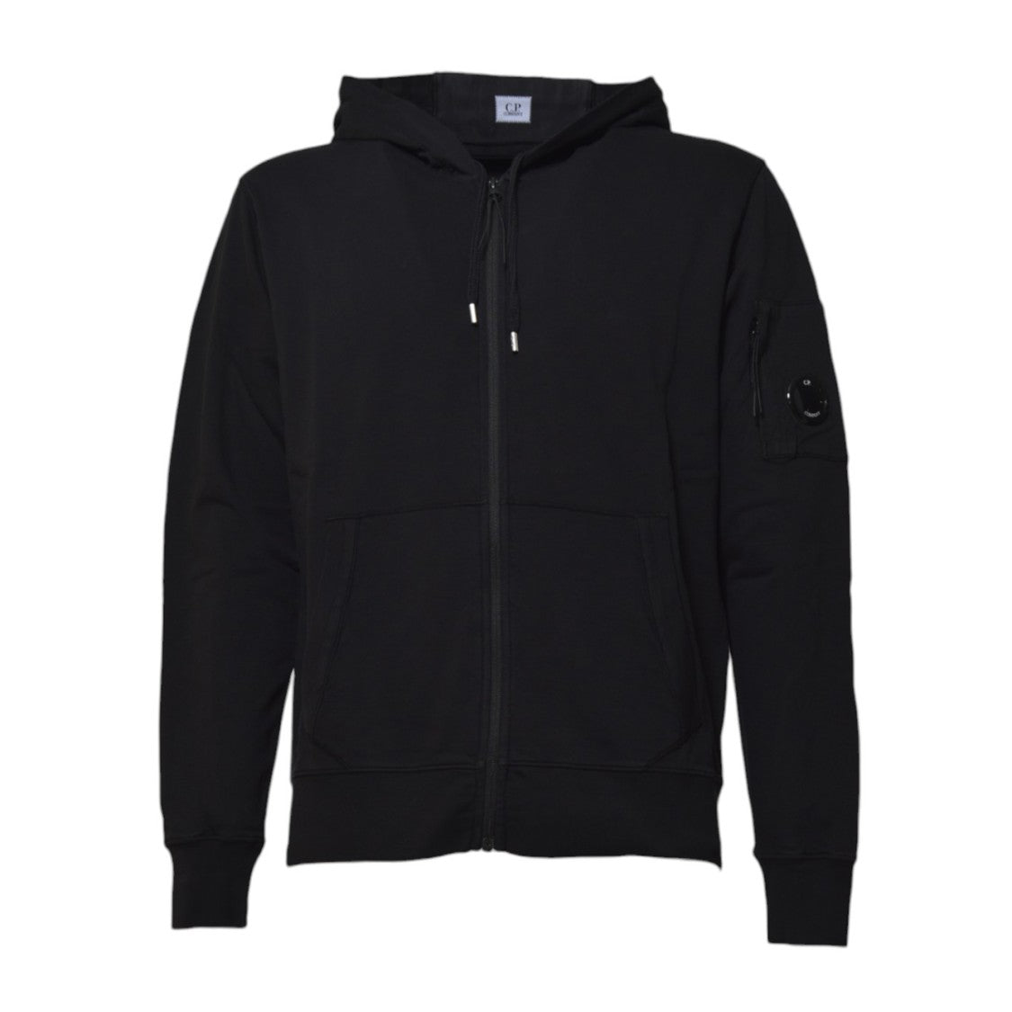 C.P. Company Black Cotton Lens Hoodie