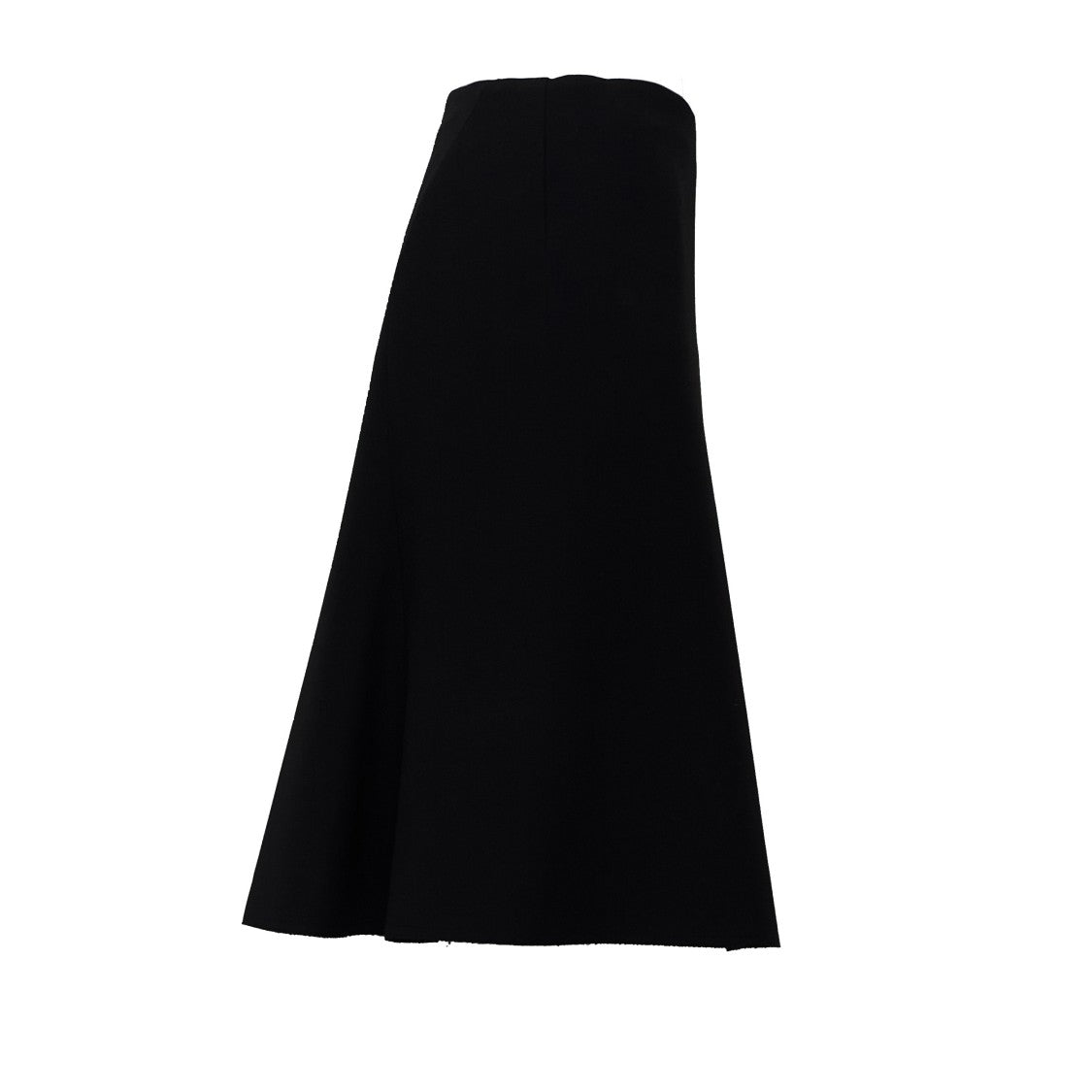 N°21 Flared Raw Edge Midi Skirt