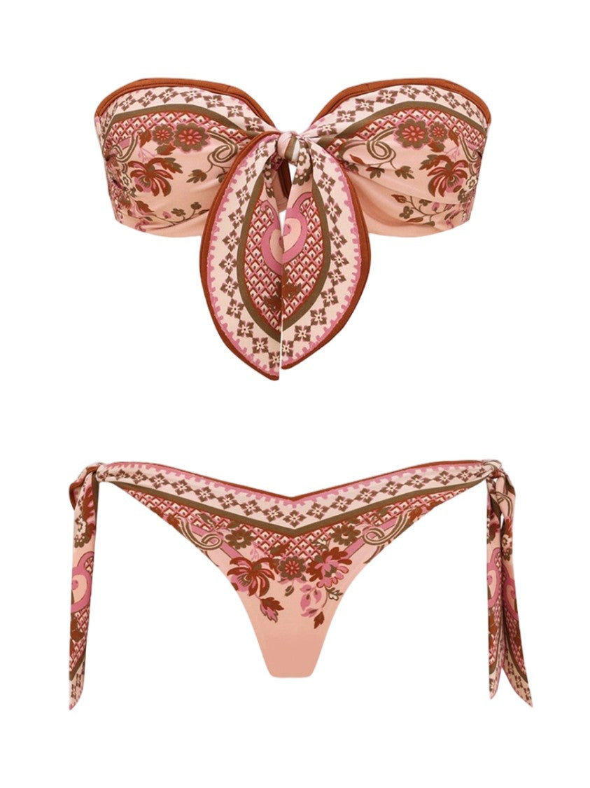 Zimmermann Aster Scarf Detail Bandeau Bikini