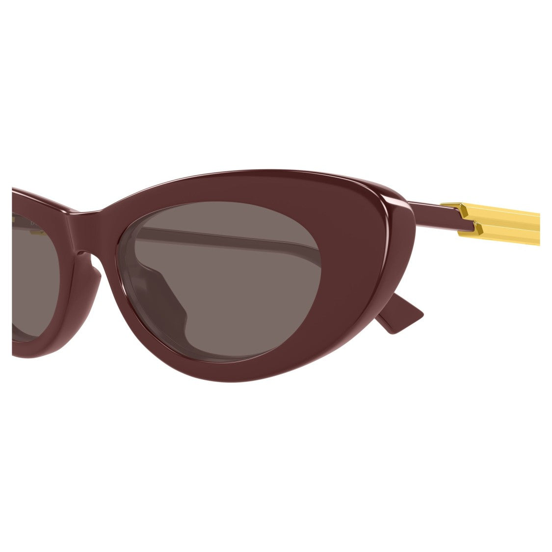Bottega Veneta Bv1447s Glossy Dark Brown Cat-Eye Sunglasses