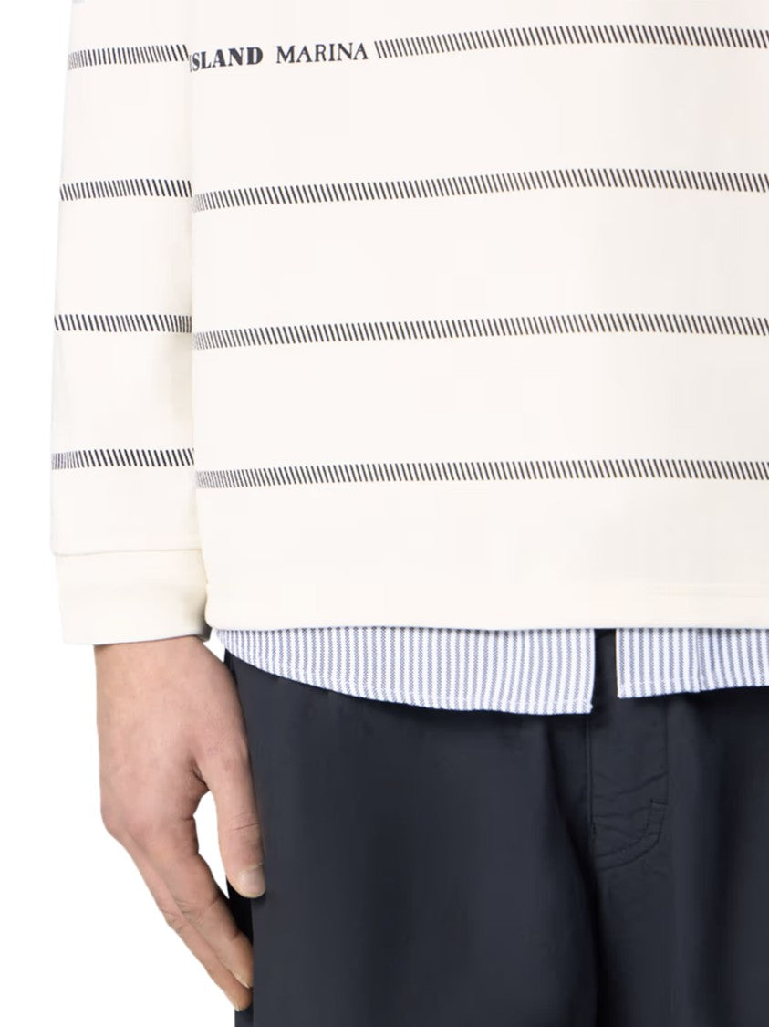 Stone Island Horizontal Striped Crew Neck Sweater