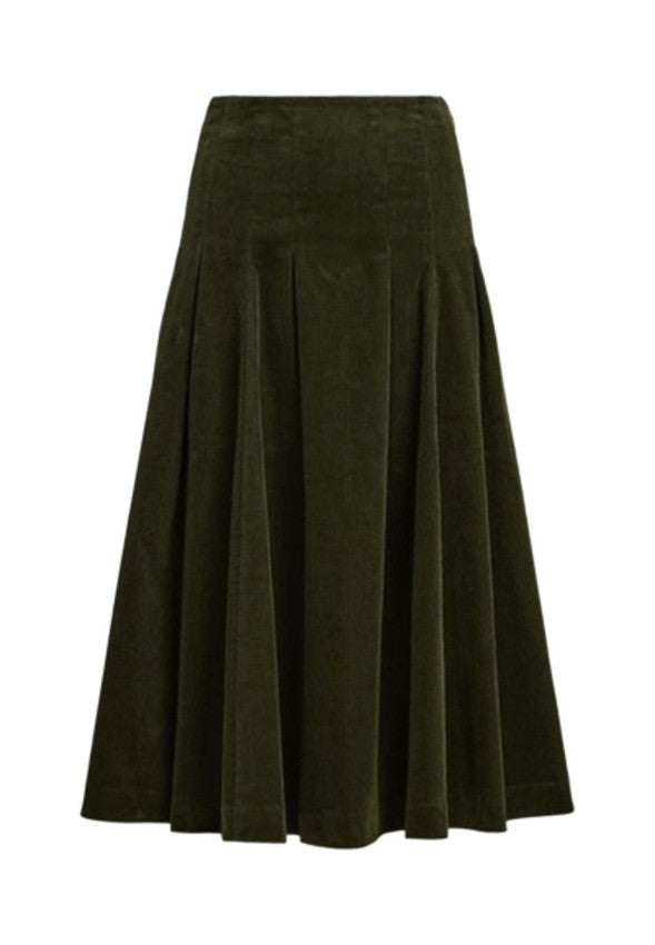Polo Ralph Lauren Calf-Length A-Line Skirt In Soft Velvet