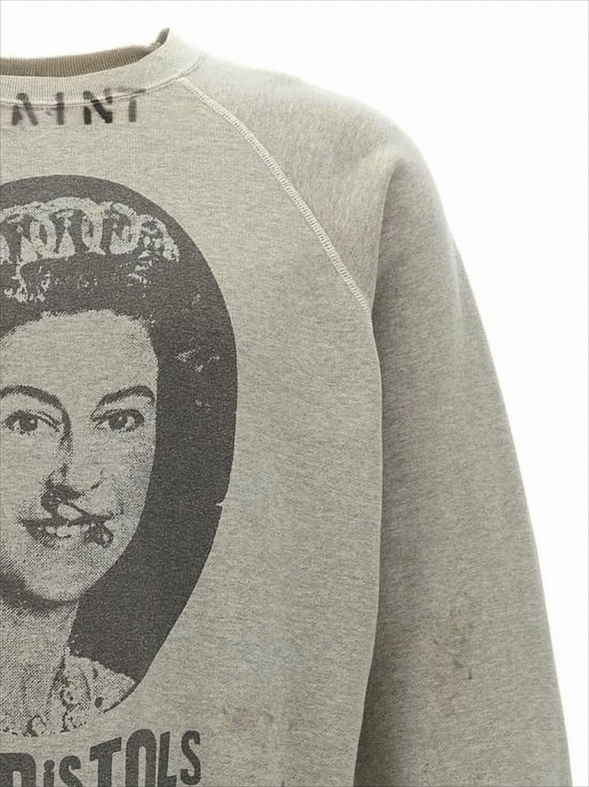 Saint Mxxxxxx Vintage Graphic Print Long-Sleeve Sweatshirt With Distressed Details