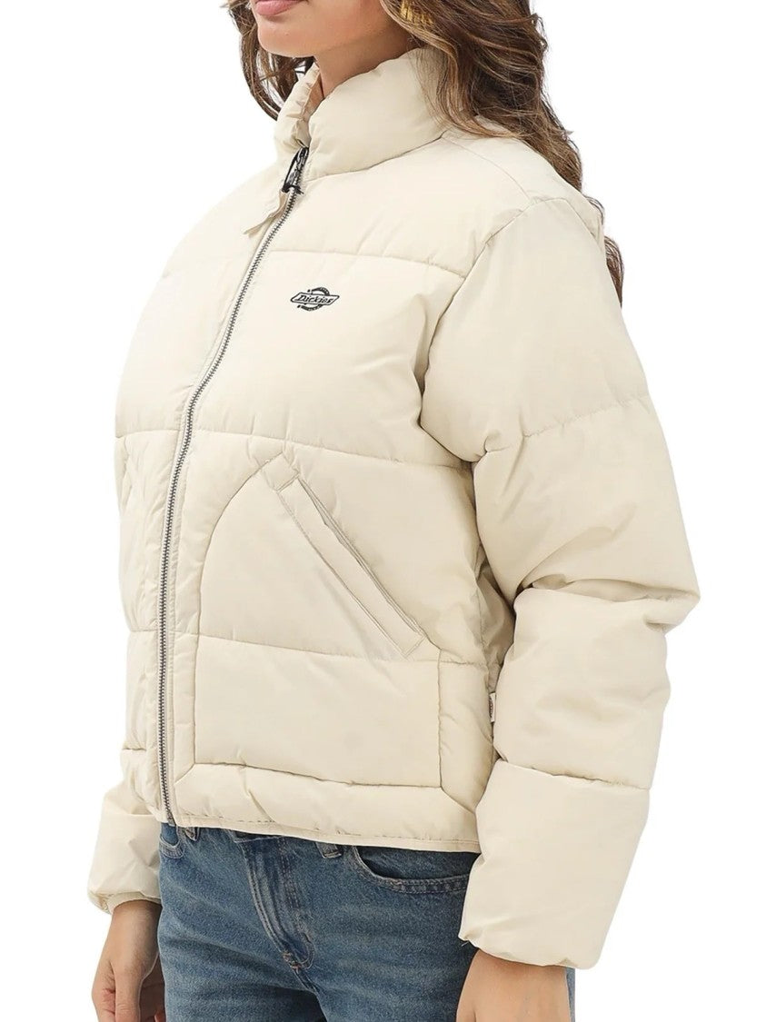 Dickies White Polyester Quilted Down Jacket