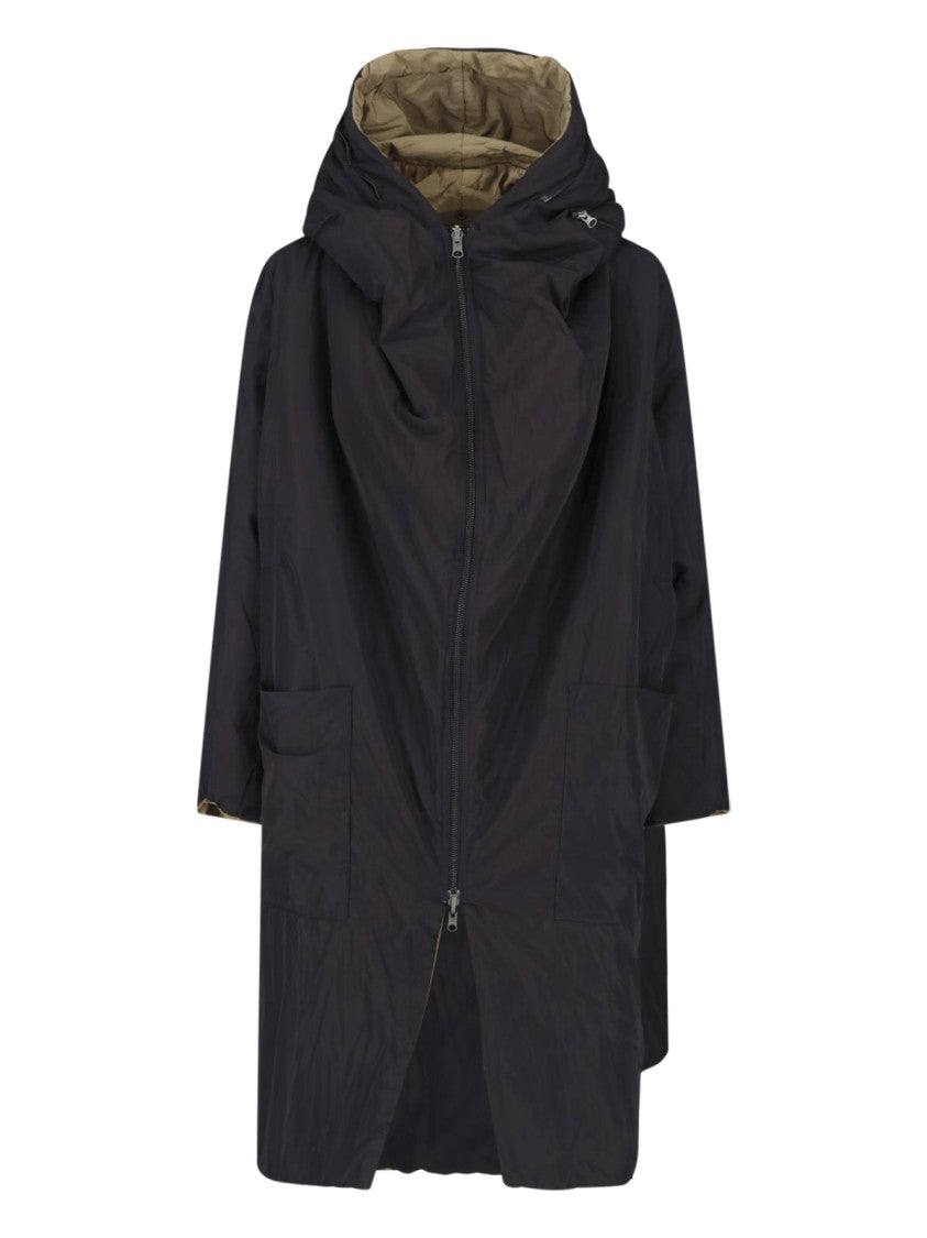 Kimono Rain Olive Green Kimo No-Rain Reversible Belted Waterproof Jacket