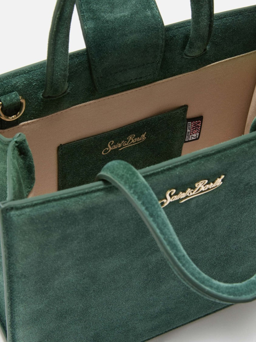 Mc2 Saint Barth Midi Green Bovine Leather Shop Bag