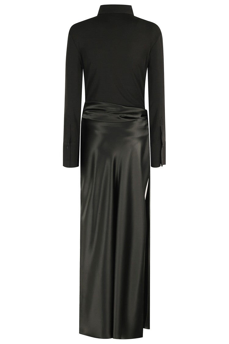 Nanushka Dark Green Anthracite Scylla Long Dress