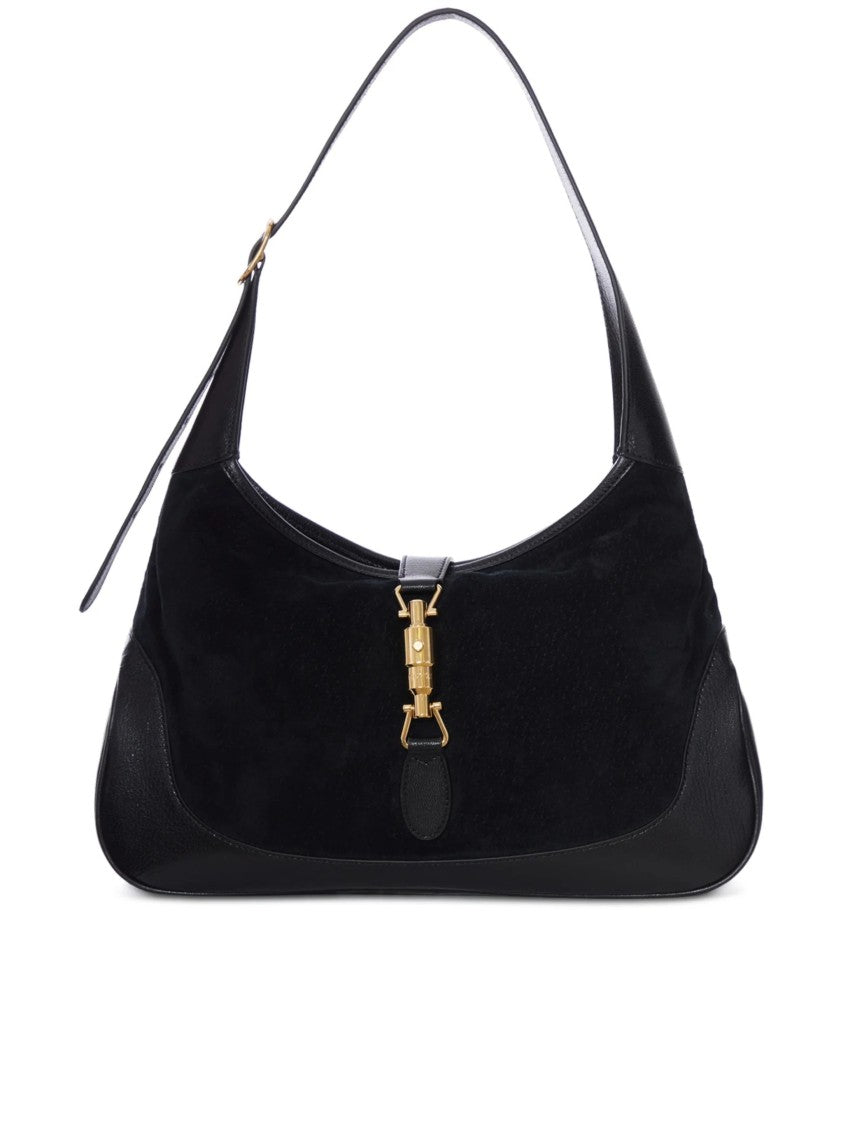 Gucci Black Jackie 1961 Suede Shoulder Bag