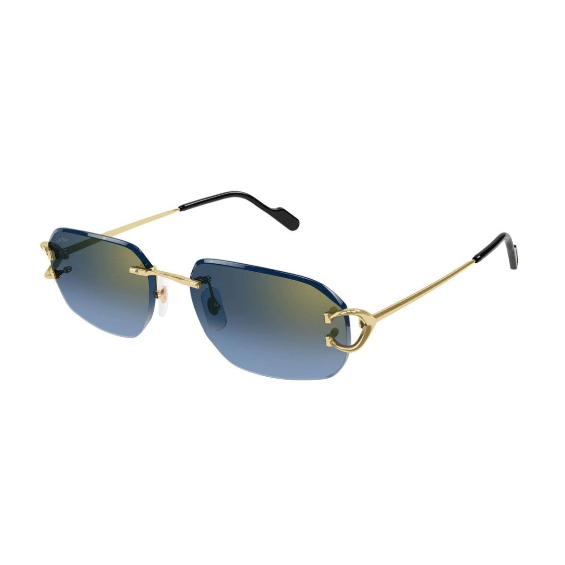 Cartier Gold Décor C Classique Ct0468s Rimless Geometric Sunglasses