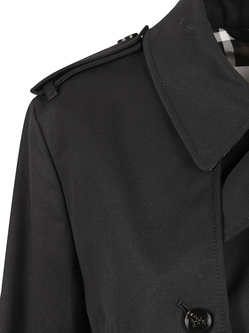 Burberry Double-Breasted Belted Black Coat