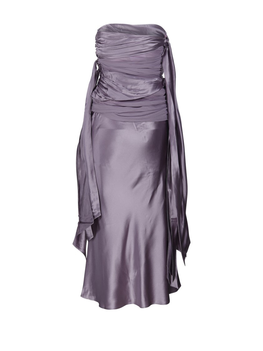 Christopher Esber Knotted Gather Midi Dress