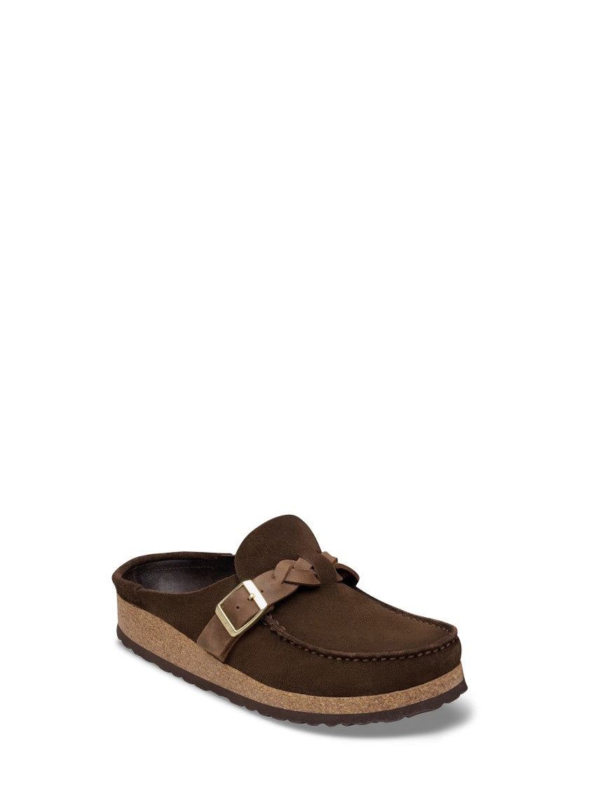 Birkenstock Braided Suede Leather Slip-On Sandals With Textured Sole