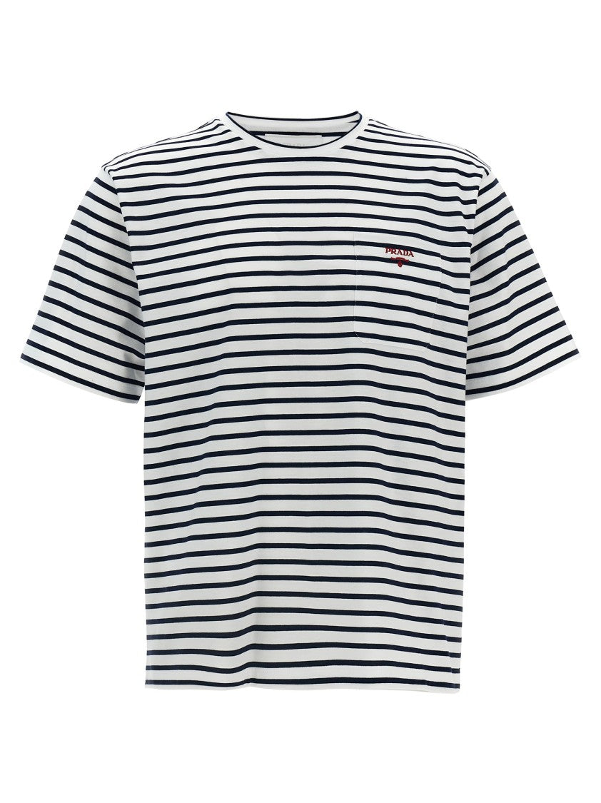 Prada Logo Embroidery T-Shirt