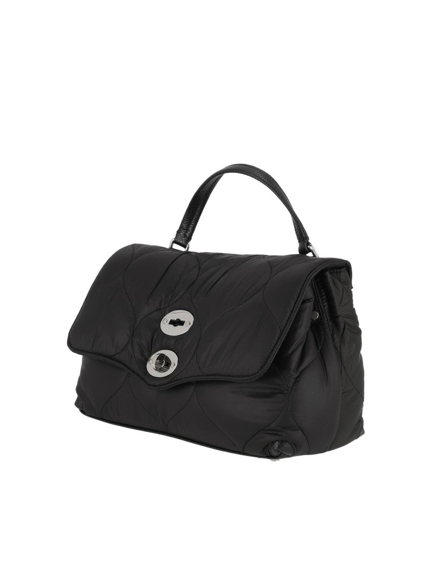Zanellato Srl Black Lunaria Quilted Leather Shoulder Bag