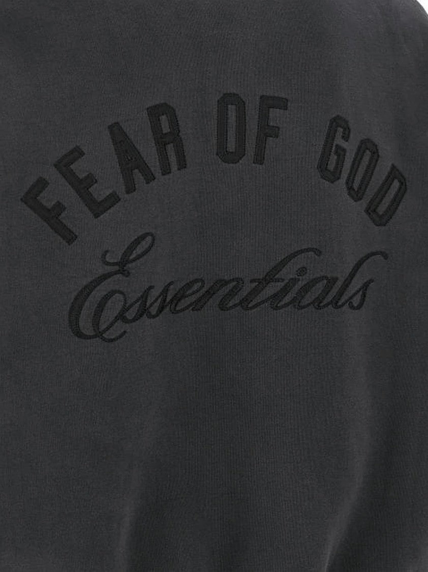 Fear Of God Vintage-Inspired Black Polo Shirt With Embroidered Logos