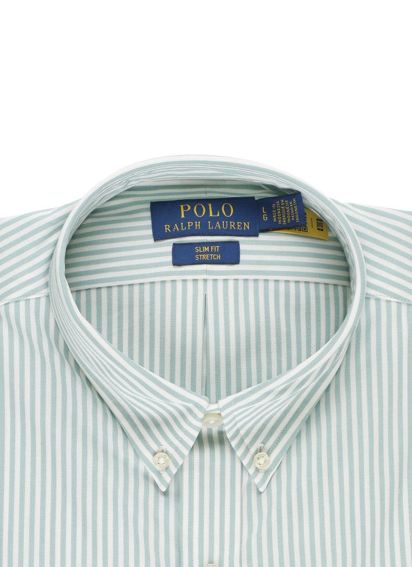 Polo Ralph Lauren Green Pony Striped Cotton Shirt