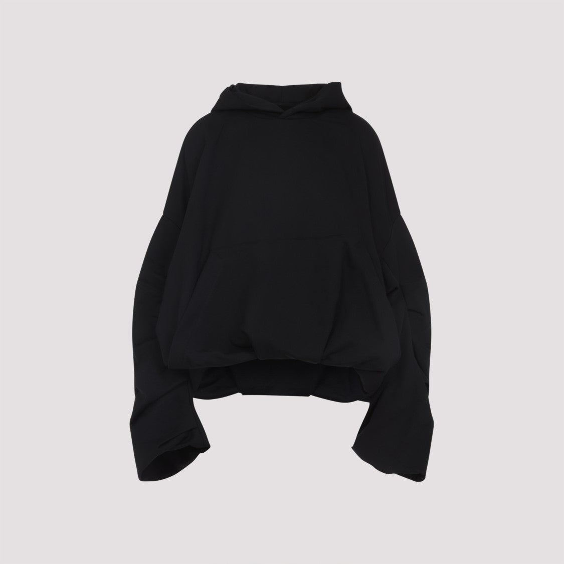 Dries Van Noten Oversized Black Hooded Sweatshirt