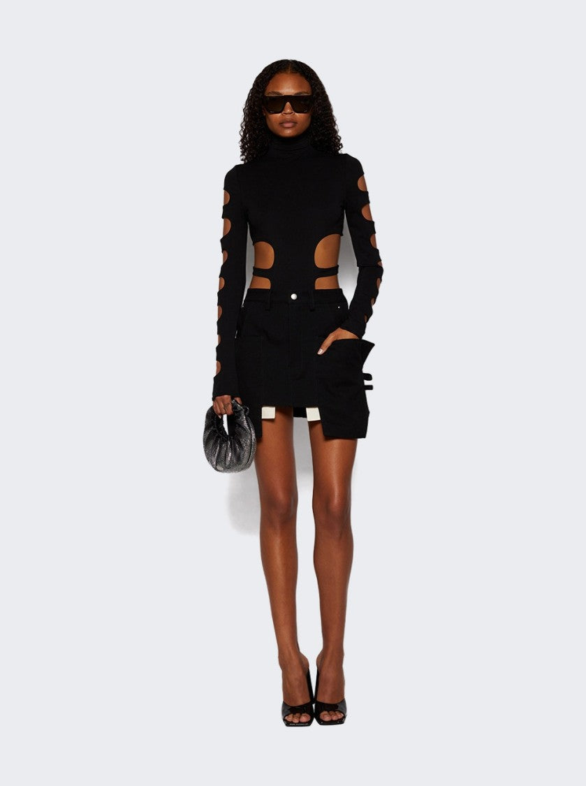 Alexander Wang Crescent Mini Bag In Distressed Crystal Hotfix