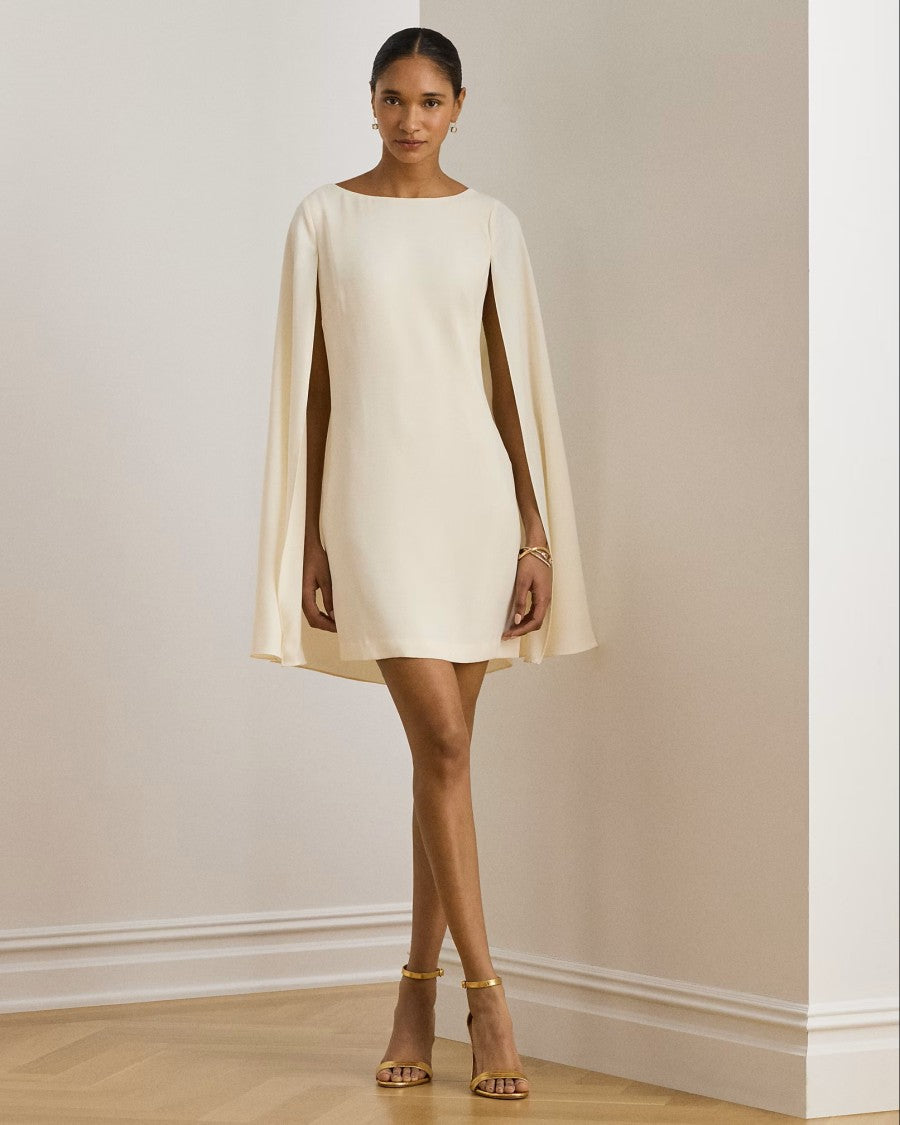 Lauren Ralph Lauren Natural Petra Long Sleeve Cocktail Dress