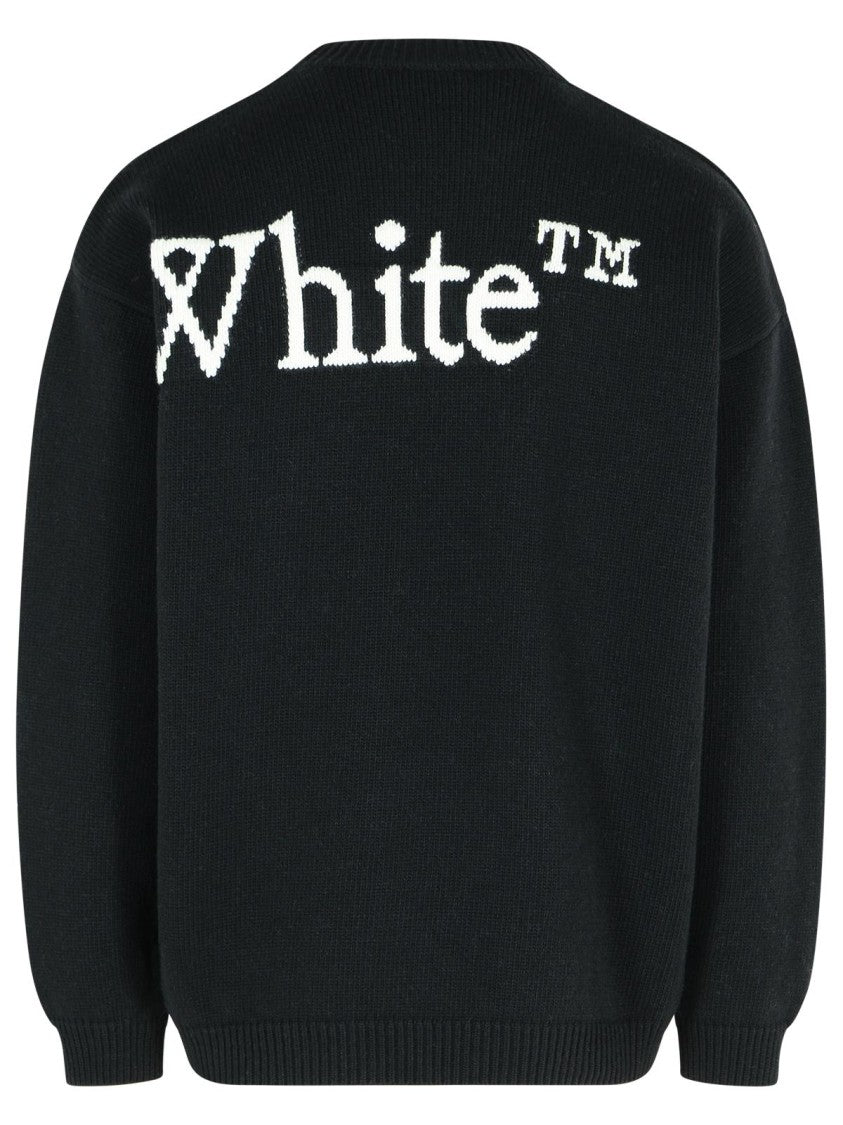Off-White Bookish' Black Wool Blend Sweater