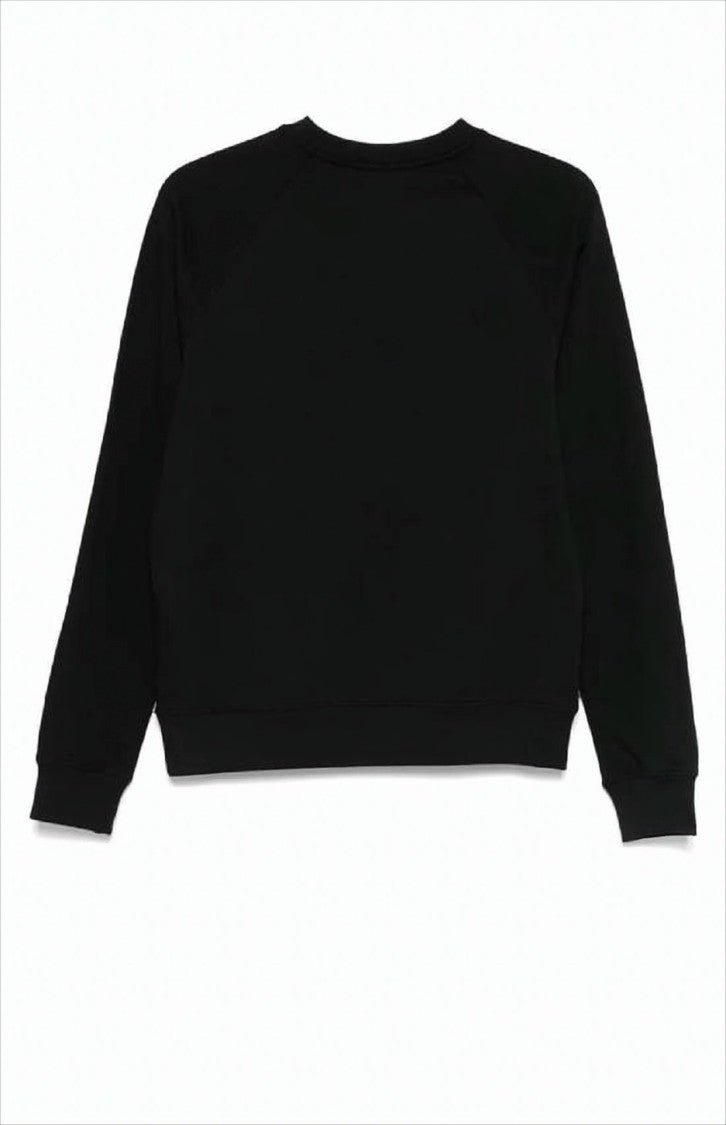 Msgm Black Long-Sleeve Sweatshirt With Bold Logo Print