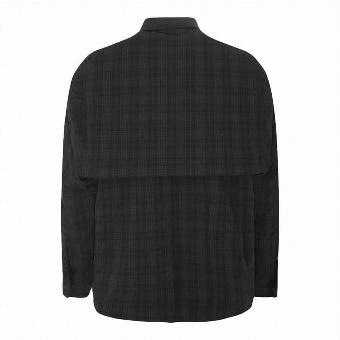 Balenciaga Dark Plaid Long-Sleeve Shirt