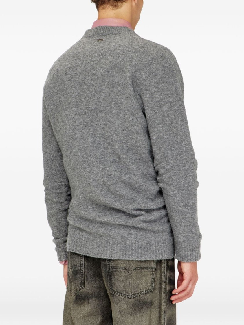 Diesel Silk And Nylon Blend Sweater With Crew Neck