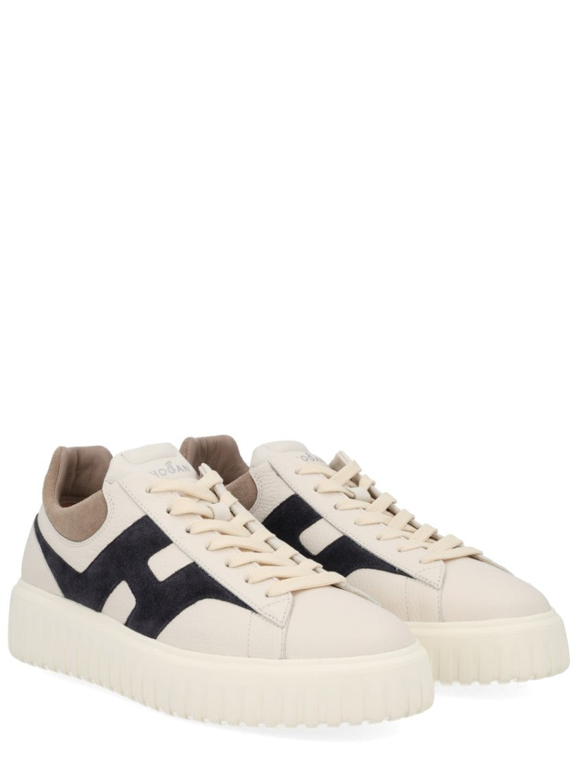 Hogan H-Stripes Suede Chunky Sneakers