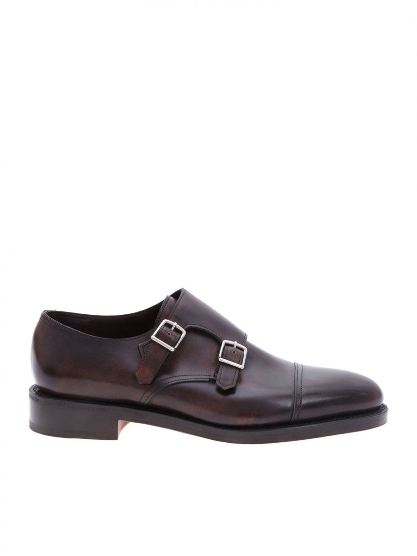 John Lobb Double Buckle Calf Leather Shoe