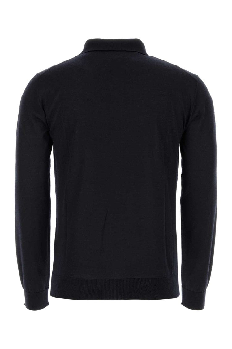Valentino Garavani Midnight Blue Cashmere Blend Polo Shirt