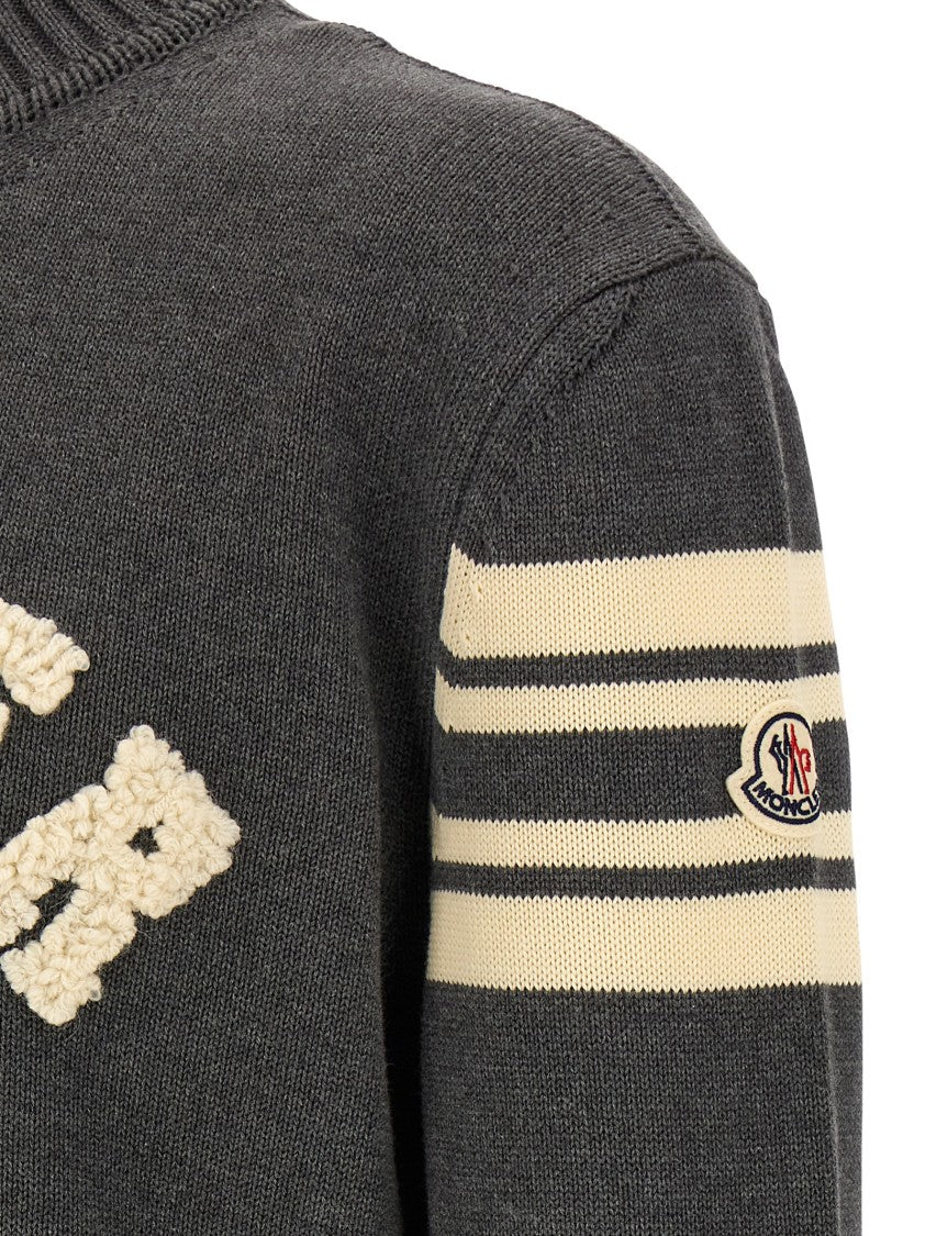 Moncler Bouclé Logo Sweater