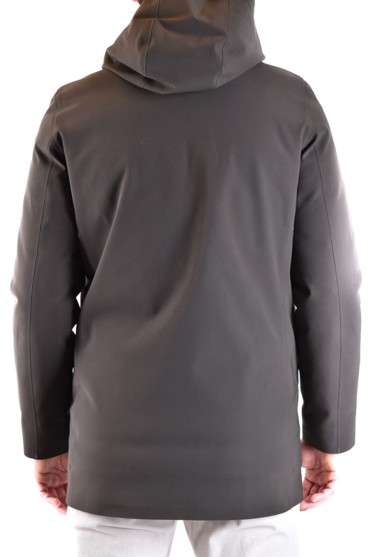 Rrd Matte Finish Green Down Jacket With Hood