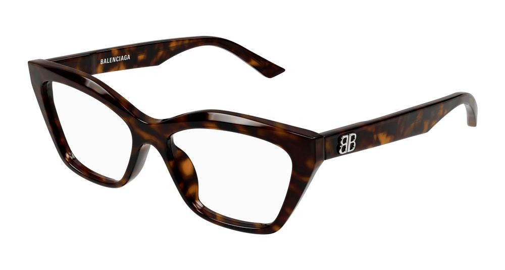 Balenciaga Havana Bold Acetate Oversized Cat-Eye Eyeglasses